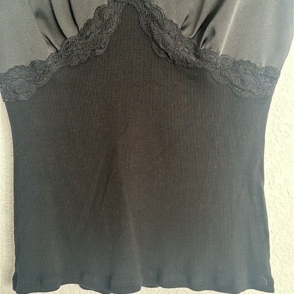 Intimissimi black cami lace satin ribbed M - Picture 5 of 7
